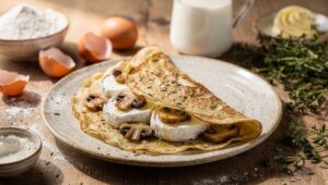 Crêpe au chèvre et champignons : une recette délicieuse
