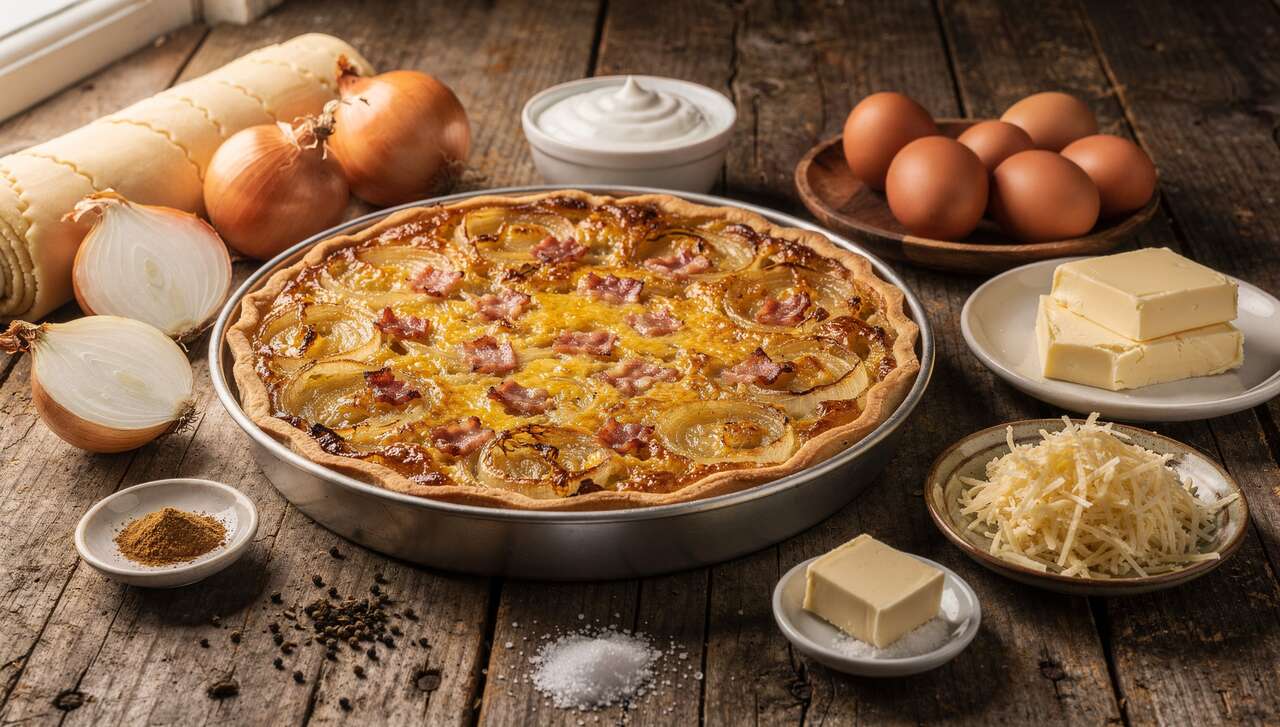 Recette de tarte à l'oignon traditionnelle