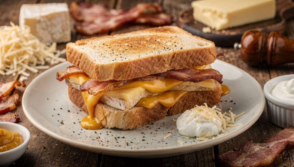 Recette : croque-Monsieur au Maroilles et Bacon