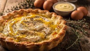 Recette : tarte au camembert savoureuse