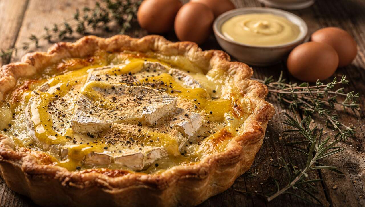 Recette : tarte au camembert savoureuse