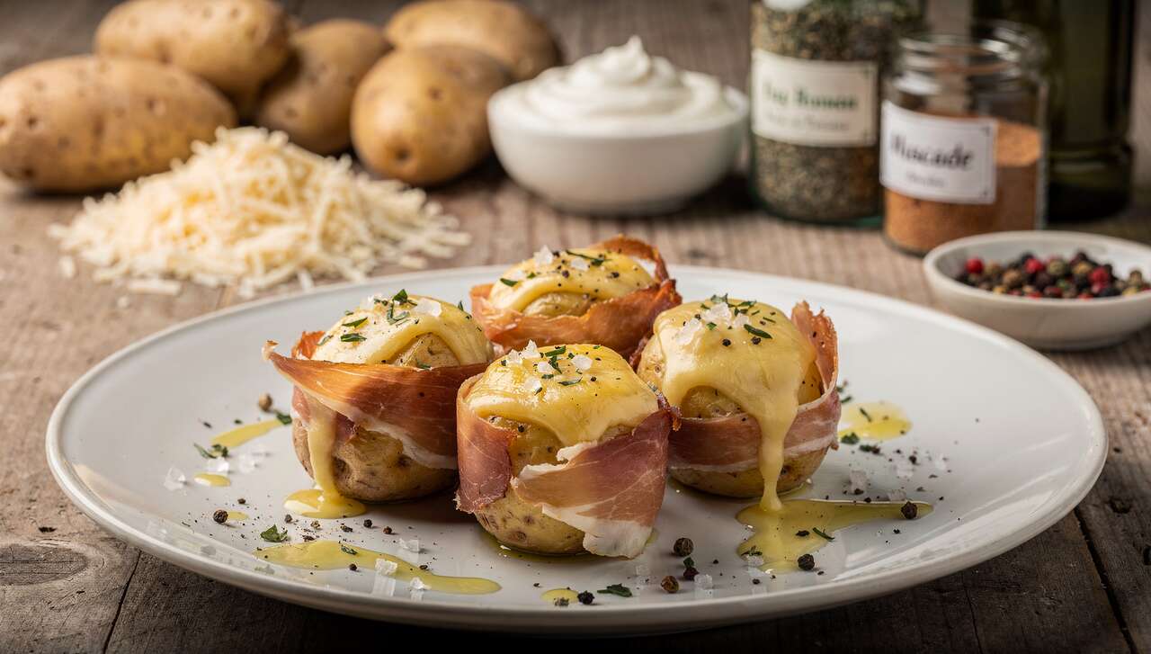 Pomme de terre farcie au jambon de Parme : une recette savoureuse