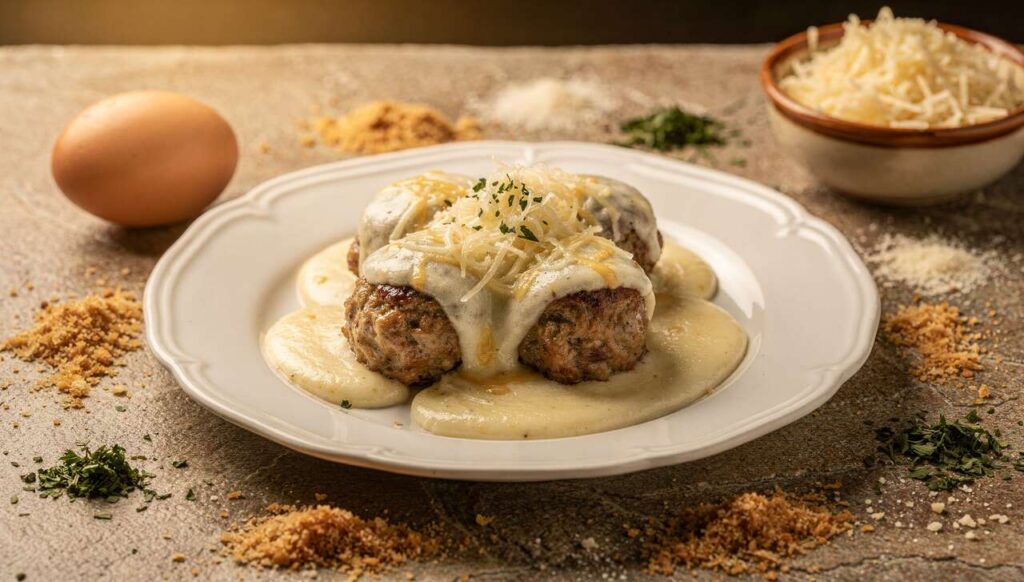 Boulettes de viande à la béchamel et gruyère légers