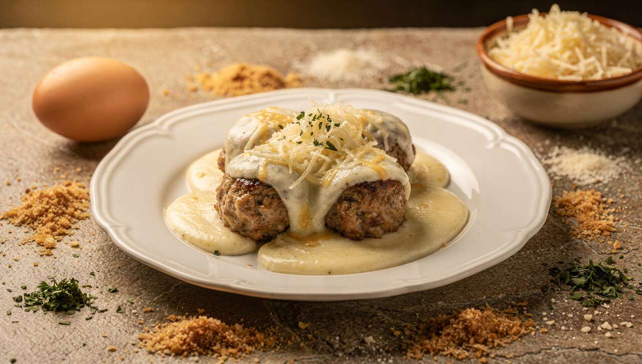 Boulettes de viande à la béchamel et gruyère légers