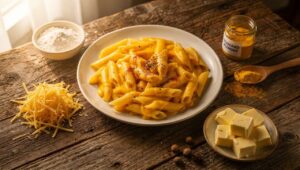 Recette de pâtes au cheddar