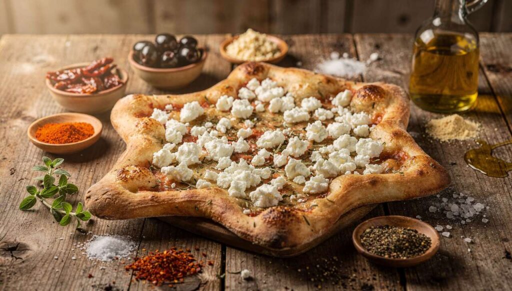 Recette : pizza étoilée à la feta