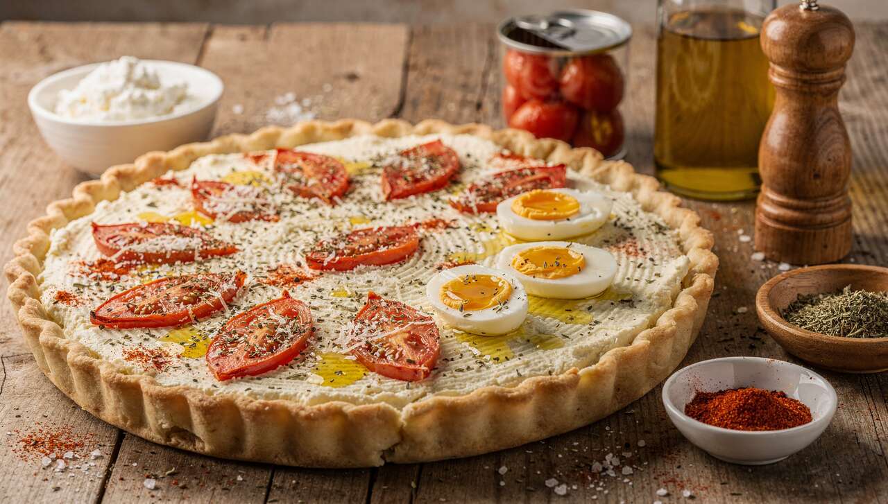 Tarte légère à la ricotta et tomate : recette équilibrée