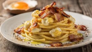 Pâtes carbonara : recette originale au camembert