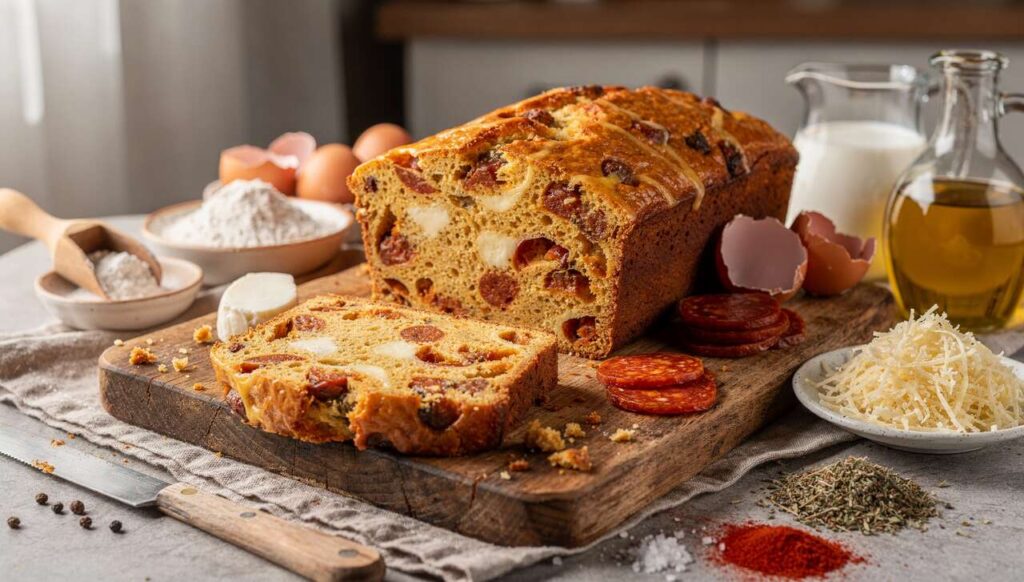 Cake Chorizo Mozzarella di Buffala : recette Savoureuse à Tester