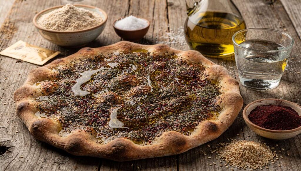 Pizza libanaise légère au zahtar : recette savoureuse et facile