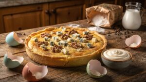 Quiche sans pâte au bleu : recette savoureuse et facile