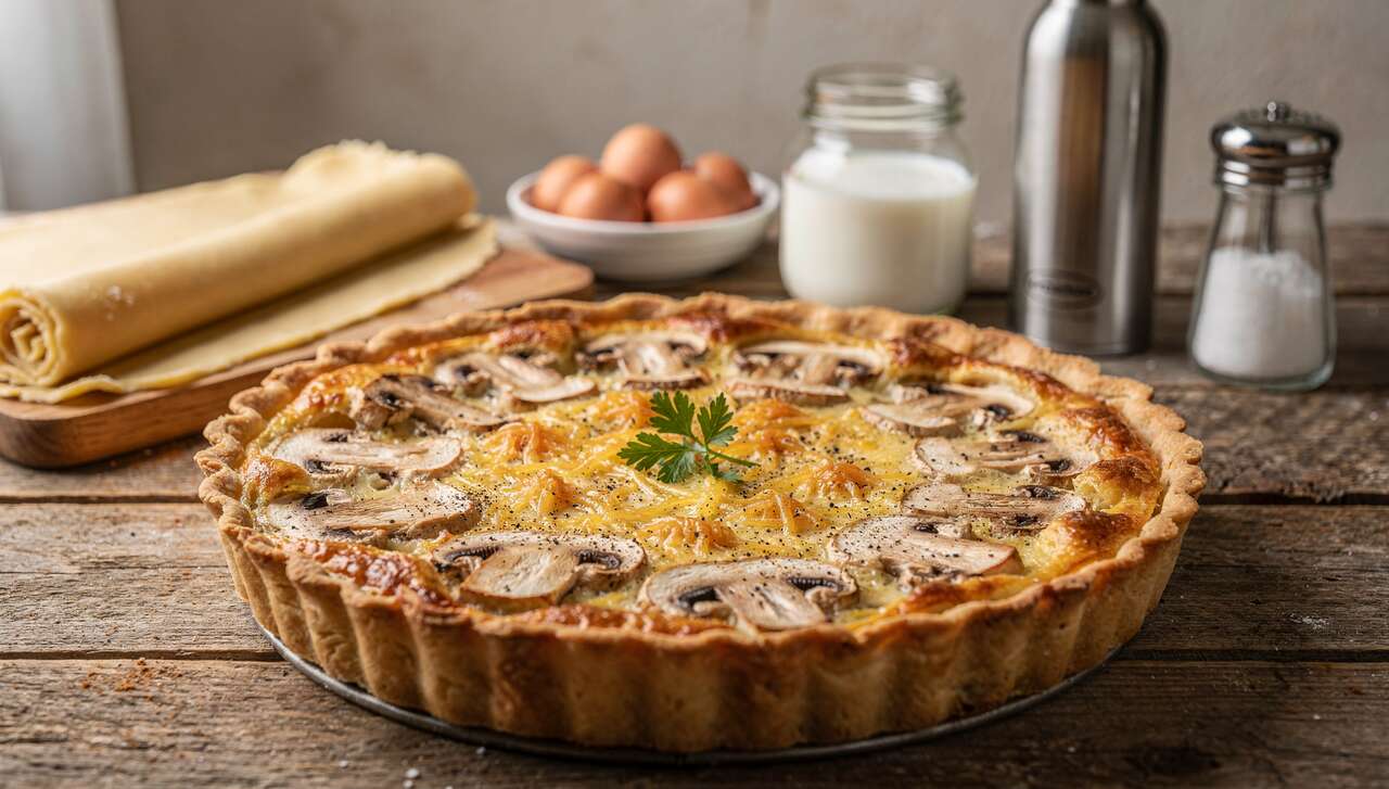 Recette Quiche Champignons Fromage : délice Fondant