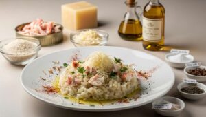 Risotto diététique au crabe et parmesan léger