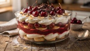 Trifle aux cerises au sirop léger : recette gourmande
