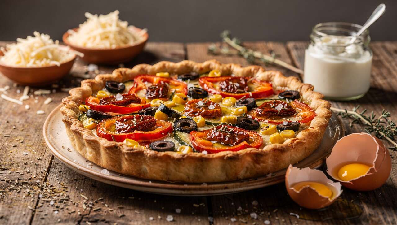 Recette de tarte aux légumes et fromage : facile et savoureuse