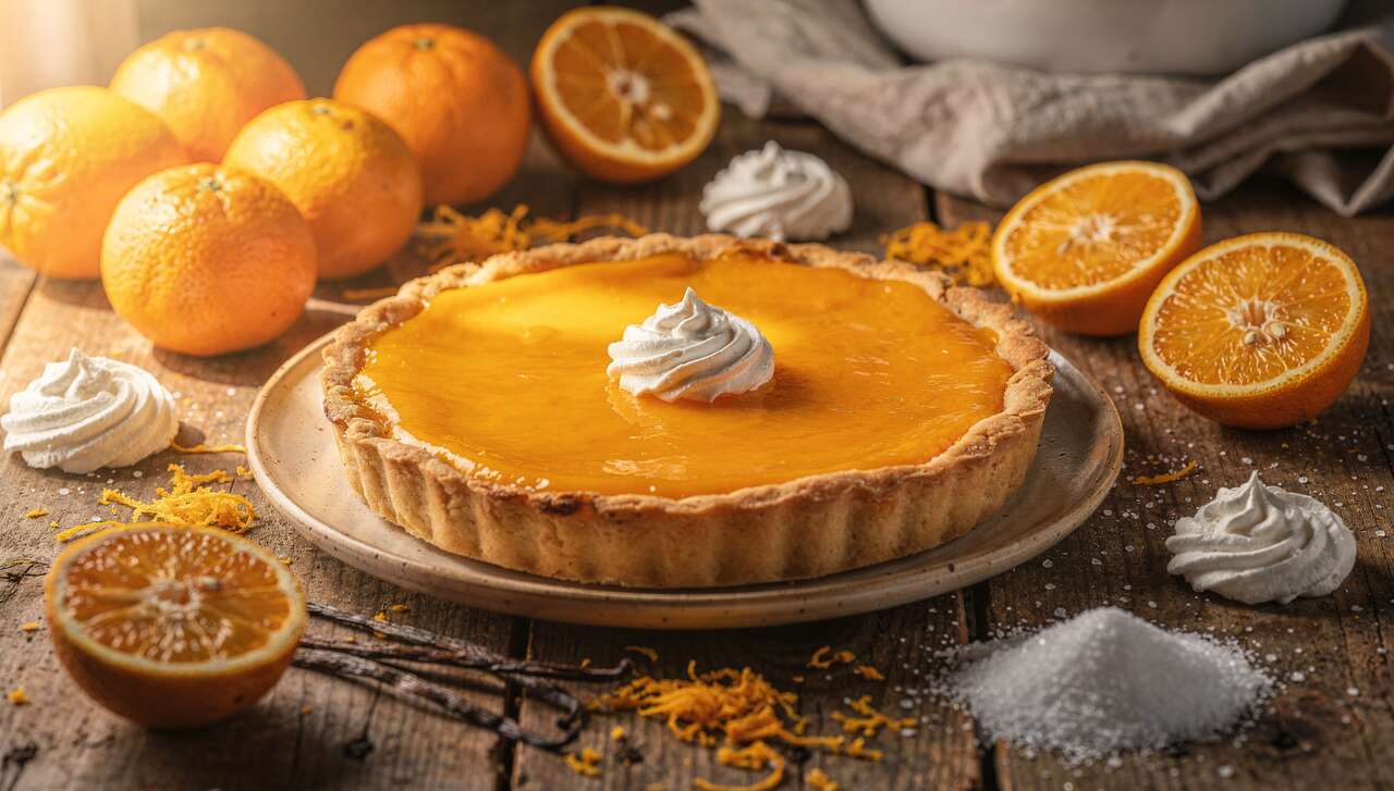 Recette de Tarte à l'Orange : délice Ensoleillé