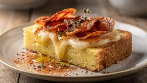 Toast de polenta au fromage et chorizo : la recette gourmande