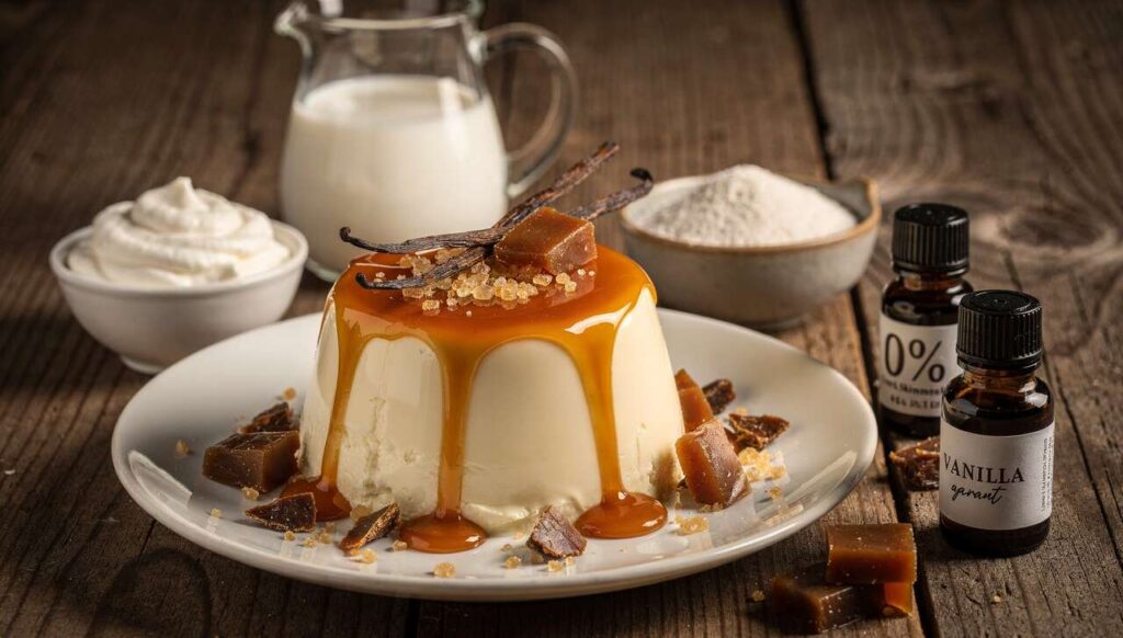 Recette de panna cotta légère avec coulis de carambar : un délice à découvrir