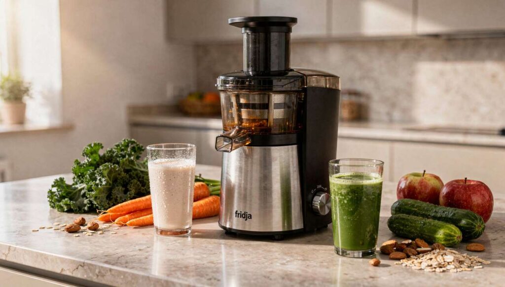 Test extracteur Fridja F2500 : jus et lait végétal puissants