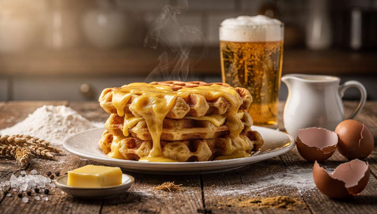 Recette : gaufres au Maroilles