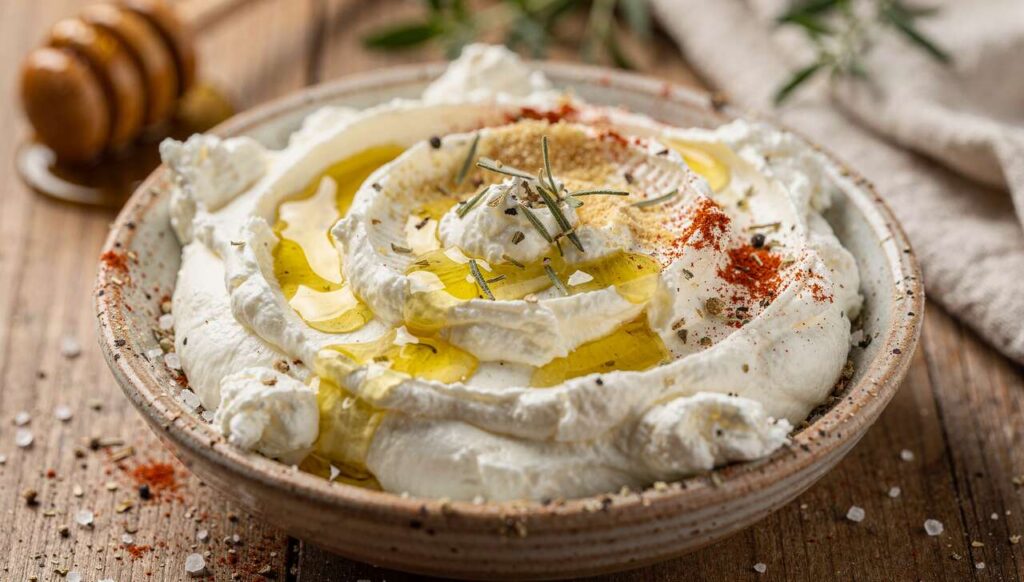 Recette: dip au fromage de chèvre, miel et estragon