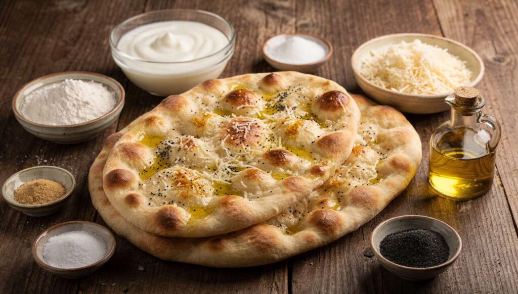 Naan léger au yaourt et au fromage : recette savoureuse