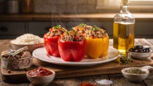 Poivrons farcis au thon : recette savoureuse et facile