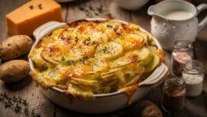 Recette gratin de pommes de terre au cheddar : onctuosité et saveurs