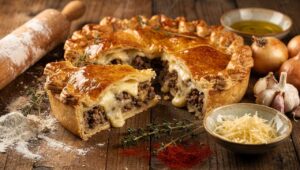 Tourte à la viande et au fromage : recette savoureuse