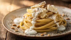 Recette de pâtes : sauce au chèvre onctueuse