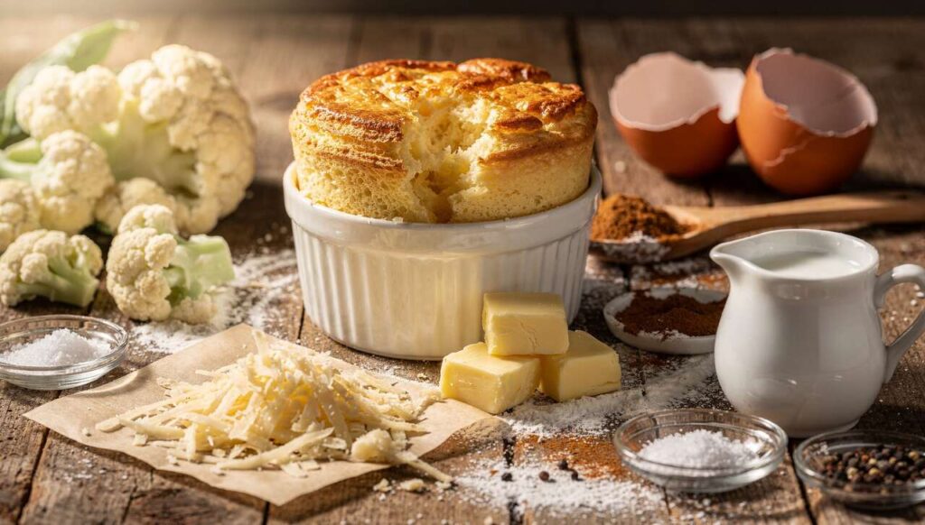 Soufflé au fromage et chou-fleur : recette gourmande et facile
