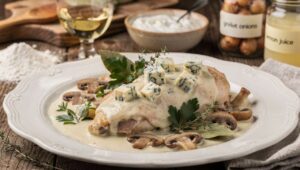 Recette de blanquette de poulet à la crème de bleu