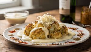 Chou-fleur rôti et sauce crémeuse au Gouda : une recette savoureuse