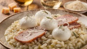 Risotto léger au jambon et mozzarella : recette gourmande et facile