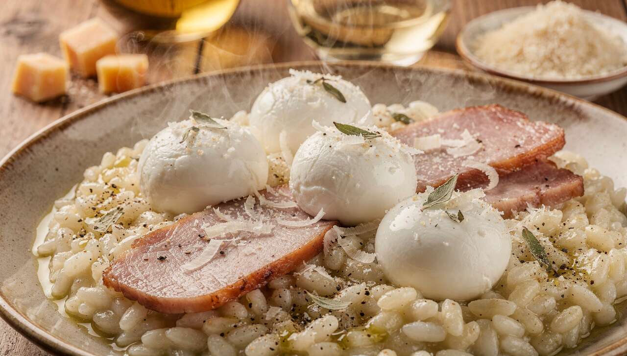 Risotto léger au jambon et mozzarella : recette gourmande et facile