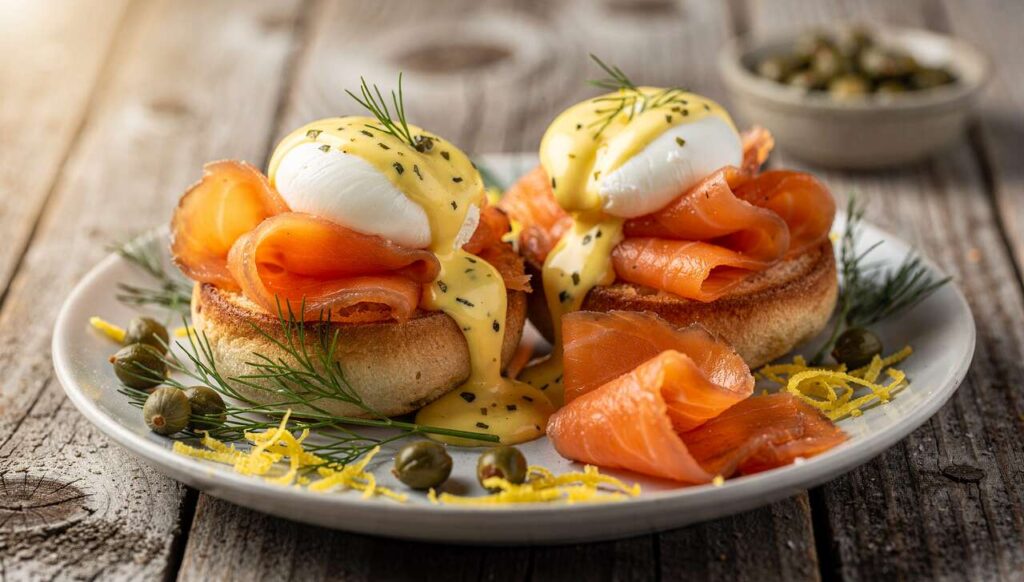 Œufs Bénédicte au Saumon Fumé : recette Légère Sauce Hollandaise à l&rsquo;Aneth et Citron