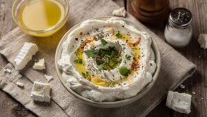 Dip aux herbes et au fromage de chèvre frais : recette savoureuse