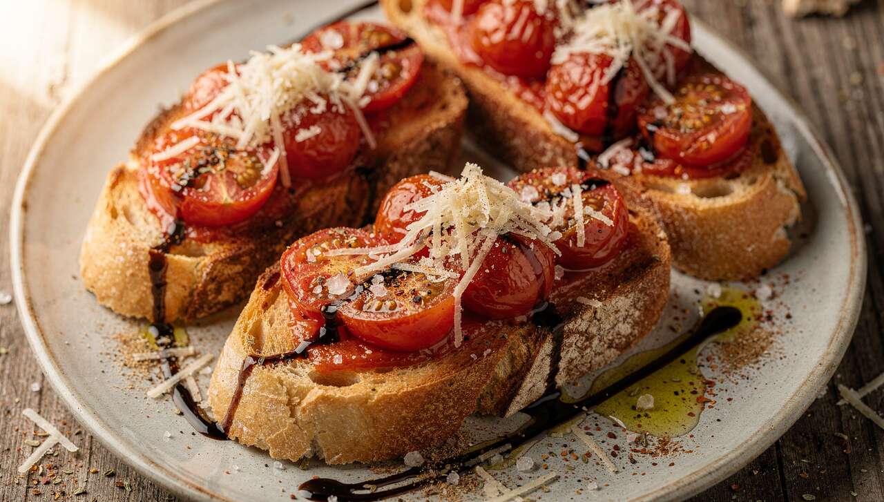 Recette Bruschetta Tomate et Parmesan : délice à l'Italienne