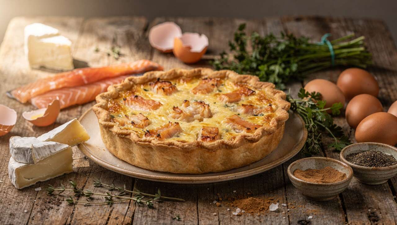 Quiche au haddock et parmesan : recette savoureuse