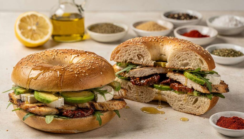 Bagel au poulet, avocat et fromage de chèvre : découvrez la recette irrésistible
