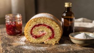 Gâteau roulé léger à la confiture de fraises : recette simple et savoureuse