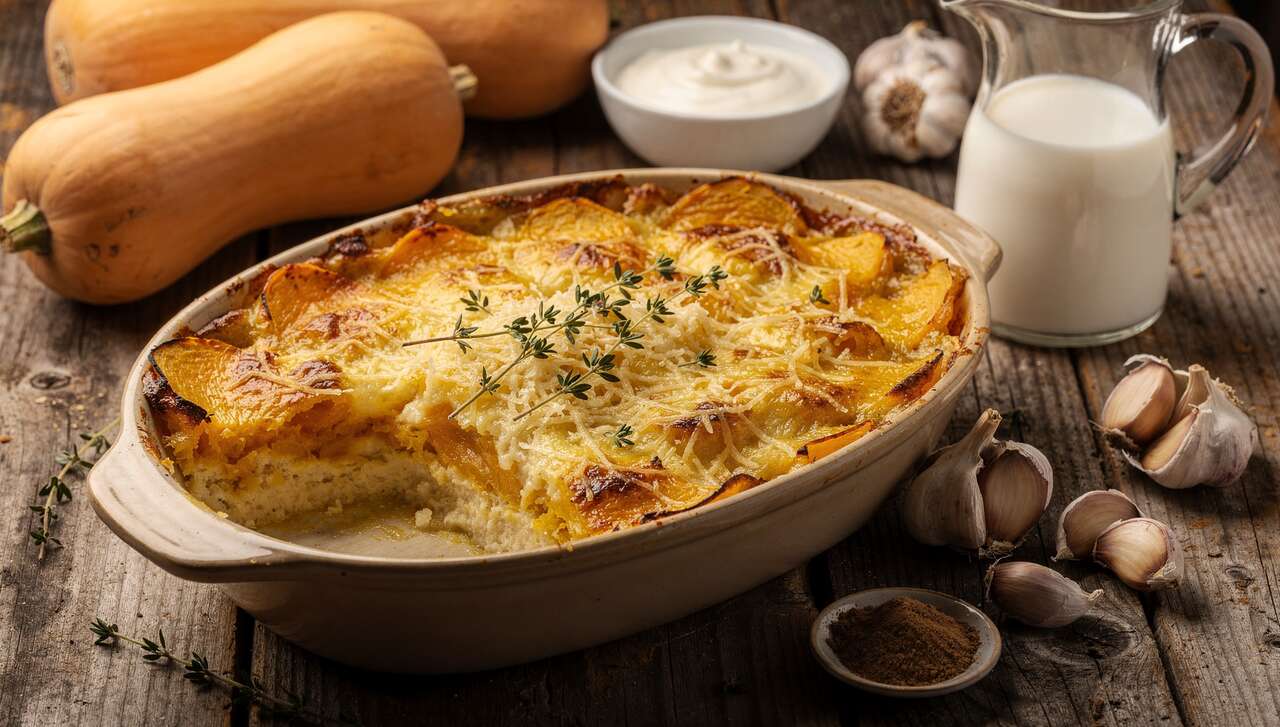 Gratin de butternut léger : recette savoureuse et facile