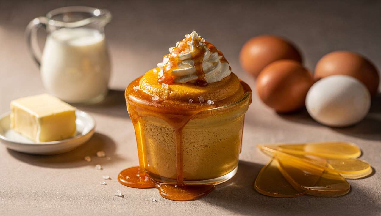 Recette de mousse légère au caramel au beurre salé
