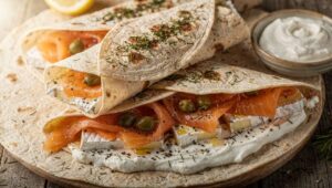 Wraps au Coulommiers et Saumon : recette Gourmande