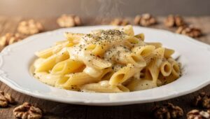 Penne à la sauce camembert : recette savoureuse