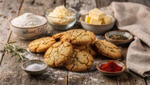 Sablés apéritifs au parmesan et romarin : recette facile et savoureuse