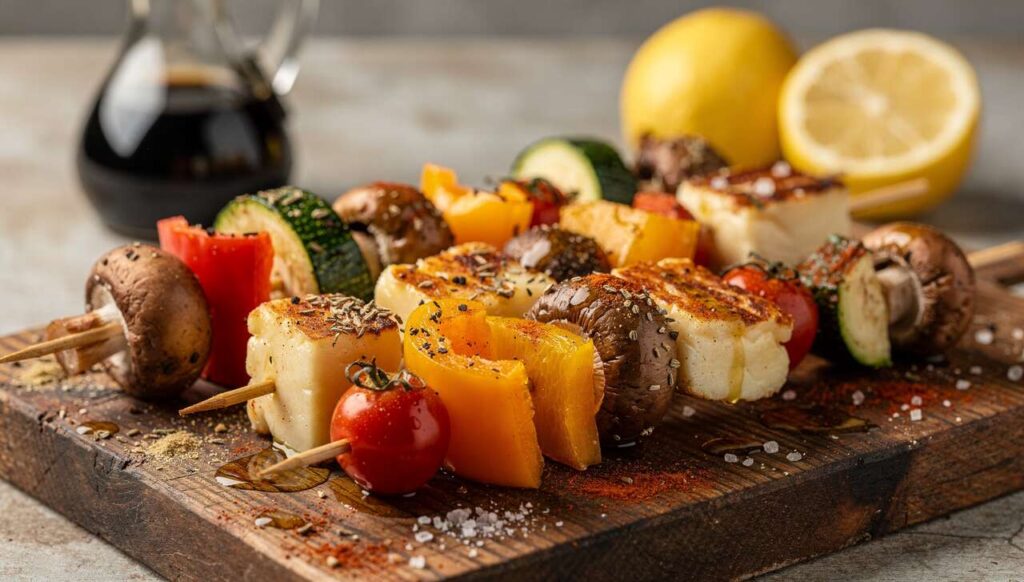 Brochettes Veggie au Fromage Crémeux : recette Savoureuse