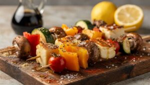 Brochettes Veggie au Fromage Crémeux : recette Savoureuse