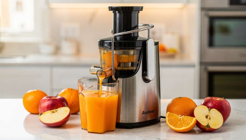 Test : extracteur de jus Anybear 350W - goulotte large 124 mm