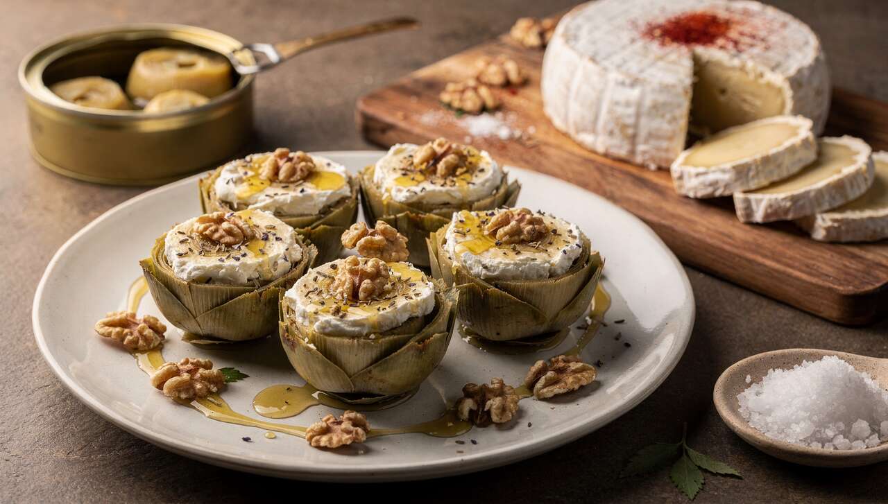 Fond d'artichaut farci au chèvre chaud : recette gourmande et facile